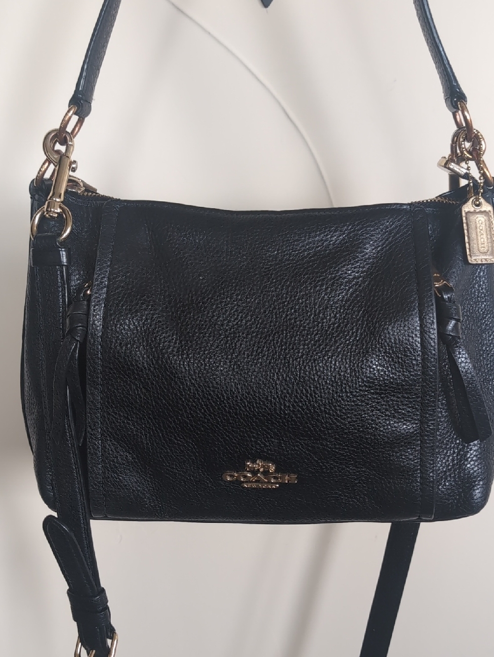 Coach Marlon 🖤 Pebbled Hobo Shoulder /Crossbody Bag